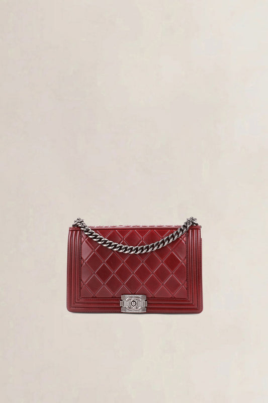Chanel Burgundy Paris-Salzburg Boy Large Crossbody Bag