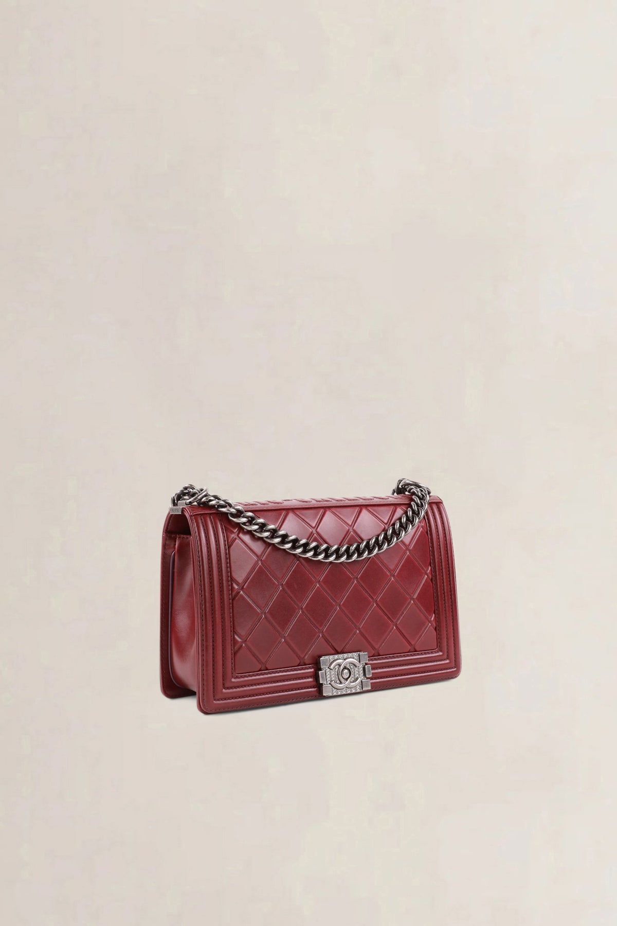 Chanel Burgundy Paris-Salzburg Boy Large Crossbody Bag