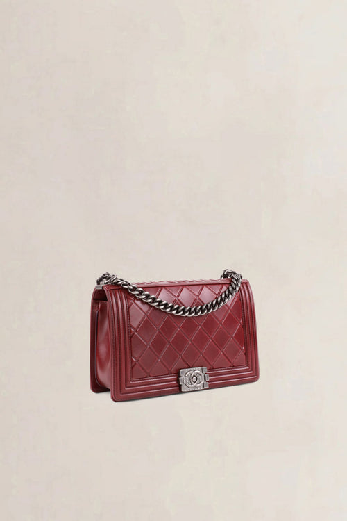 Chanel Burgundy Paris-Salzburg Boy Large Crossbody Bag