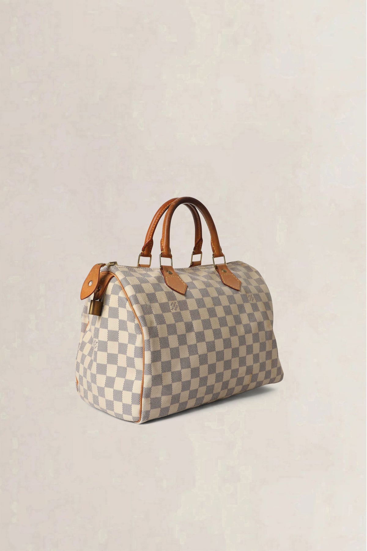 Louis Vuitton White Speedy 30 Damier Azur Top Handle Bag