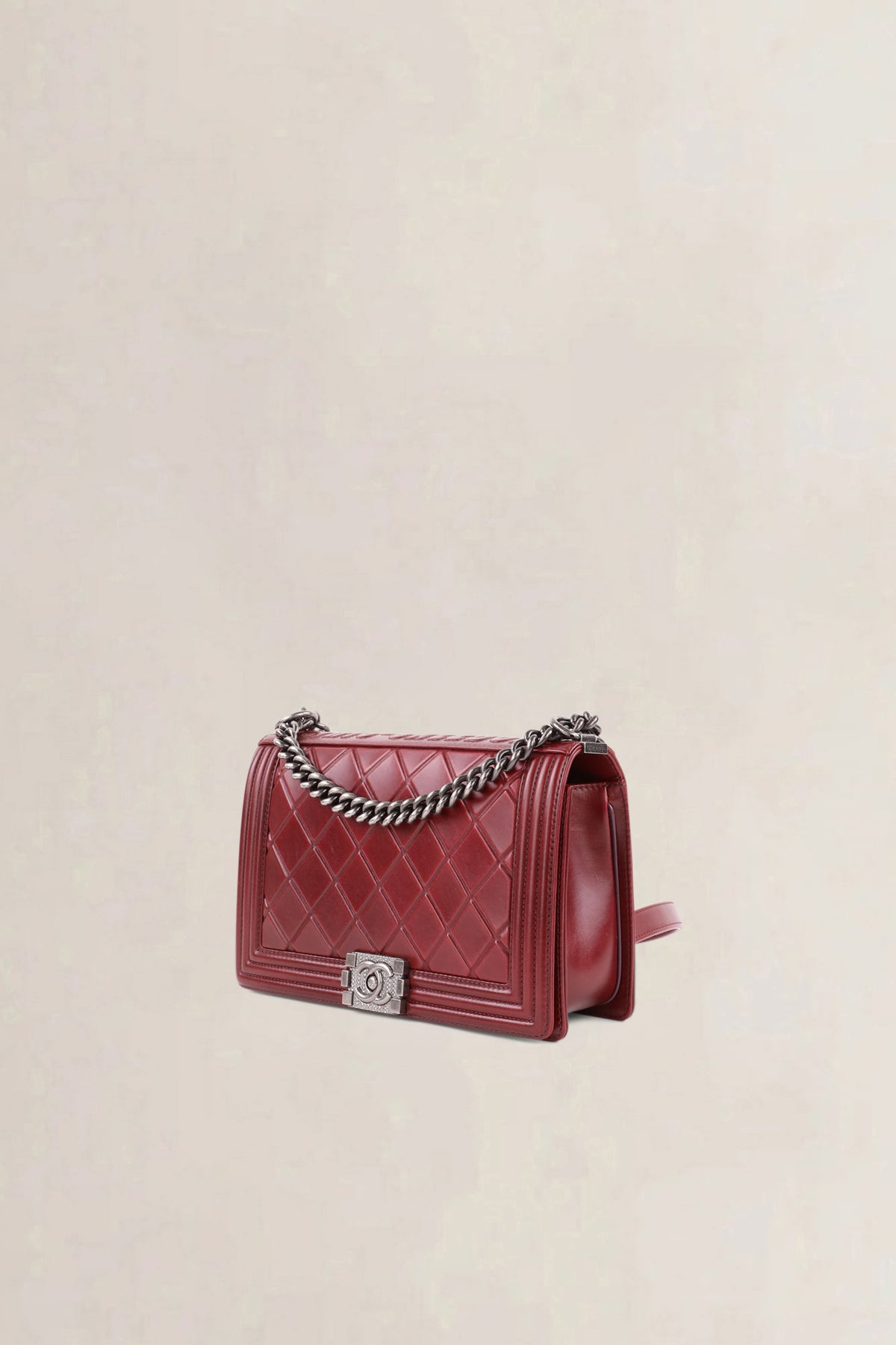 Chanel Burgundy Paris-Salzburg Boy Large Crossbody Bag