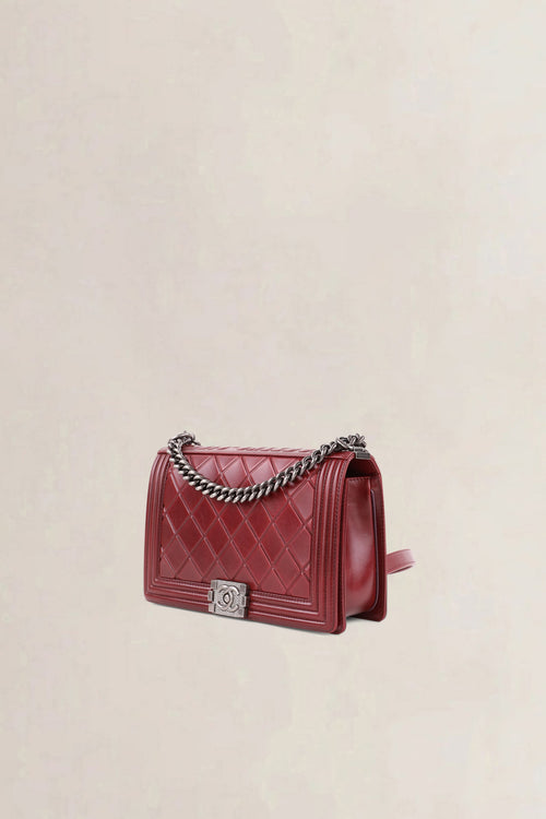Chanel Burgundy Paris-Salzburg Boy Large Crossbody Bag