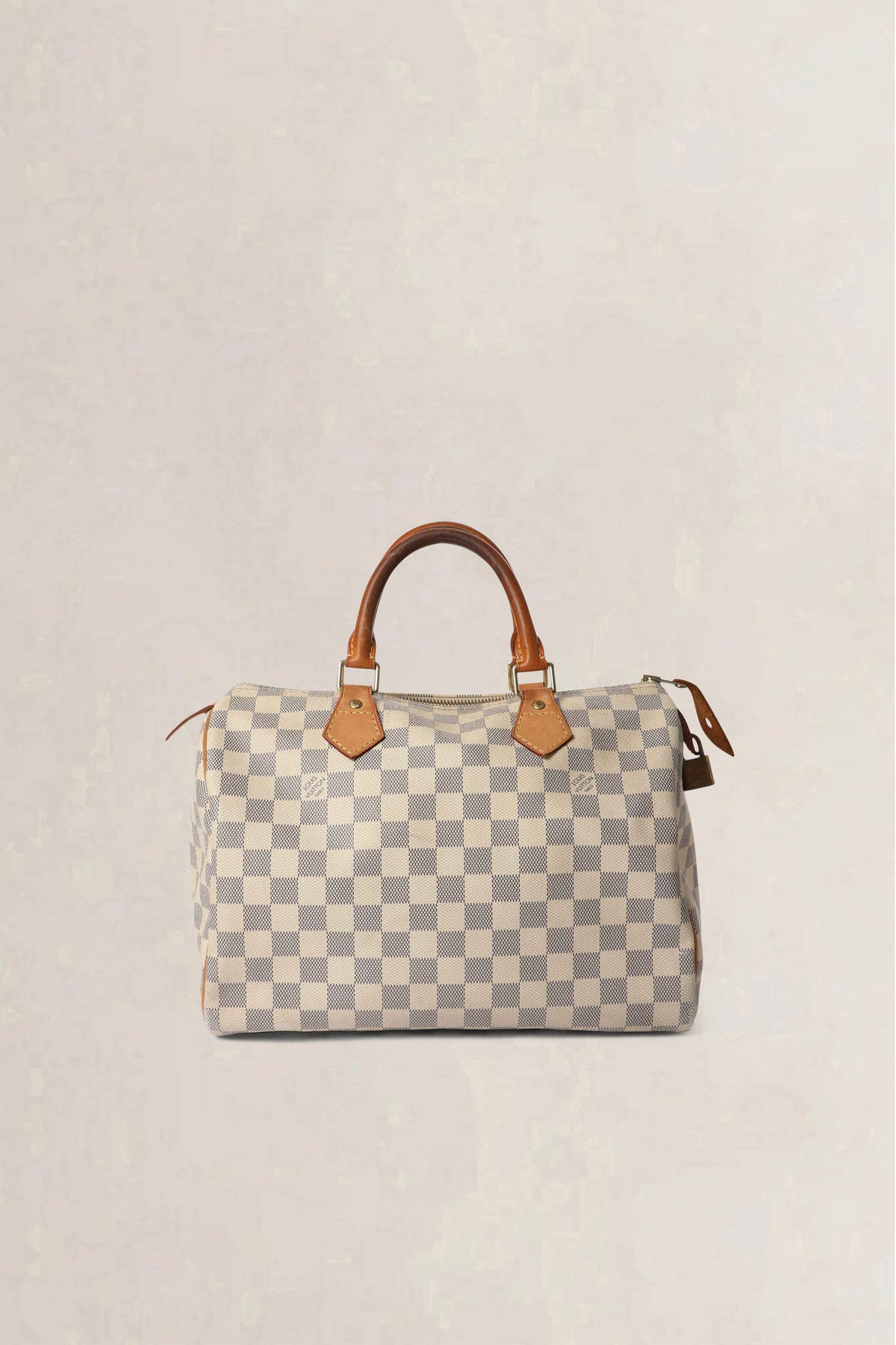 Louis Vuitton White Speedy 30 Damier Azur Top Handle Bag