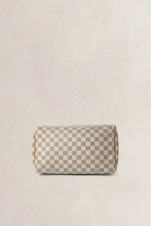 Louis Vuitton White Speedy 30 Damier Azur Top Handle Bag