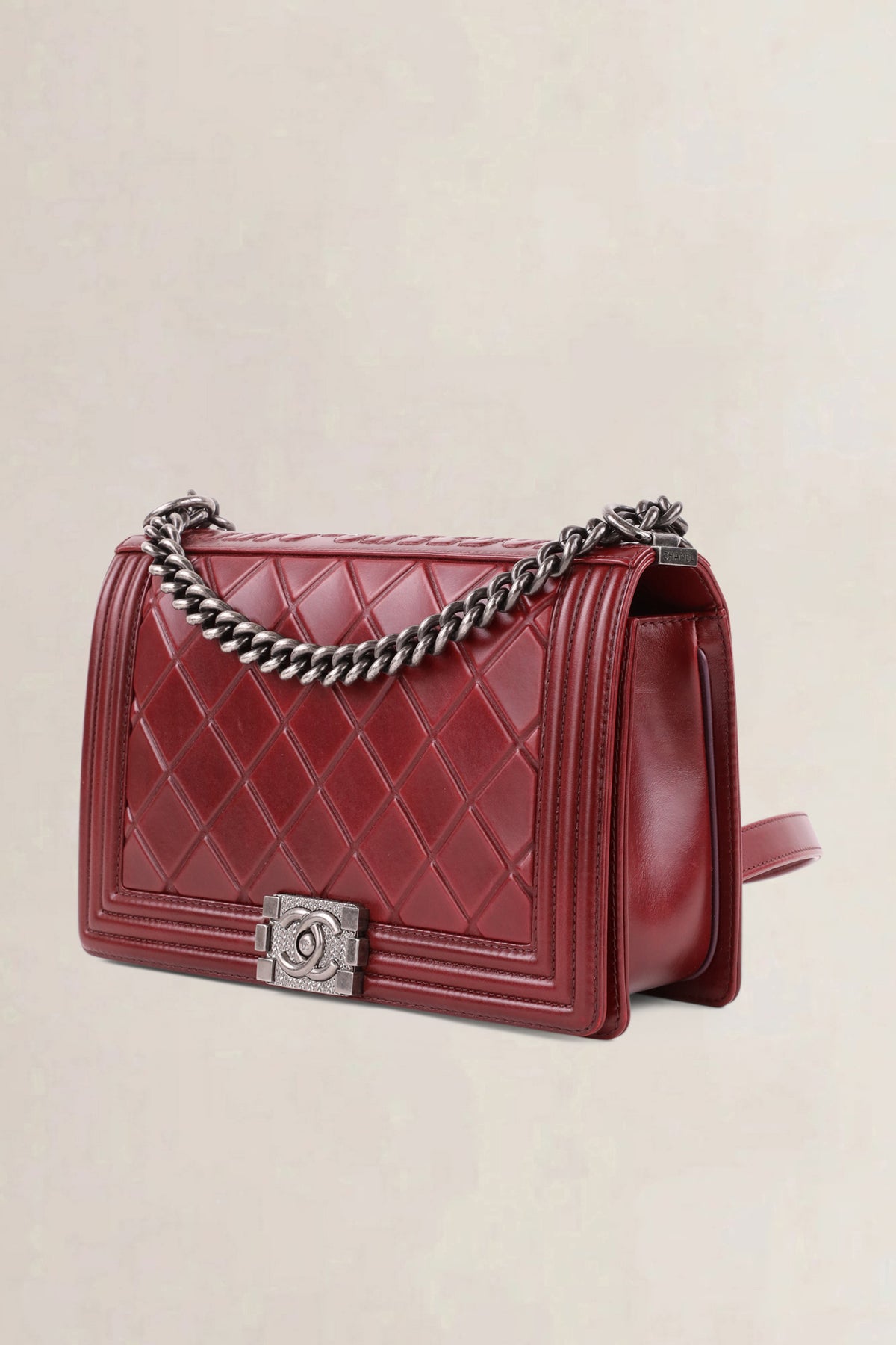 Chanel Burgundy Paris-Salzburg Boy Large Crossbody Bag