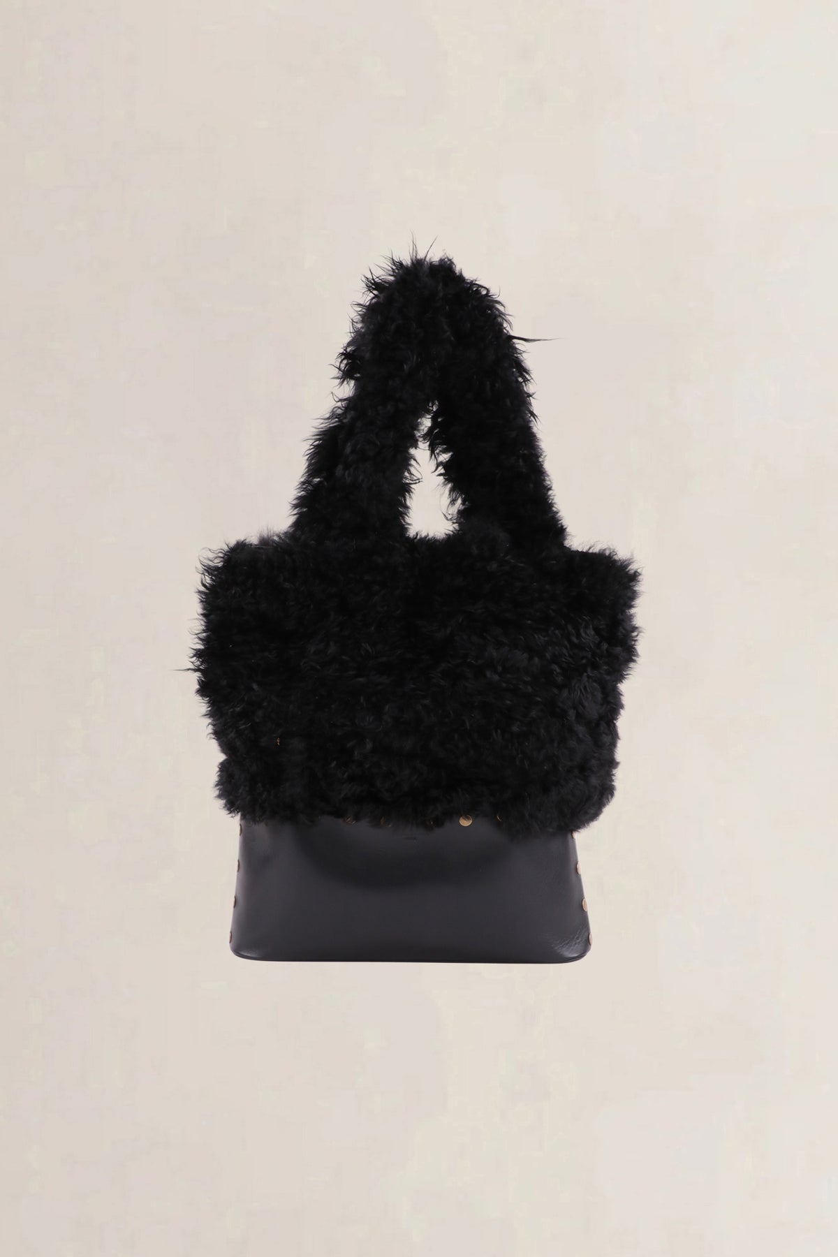 Sonia Rykiel Black Fur Shoulder Bag