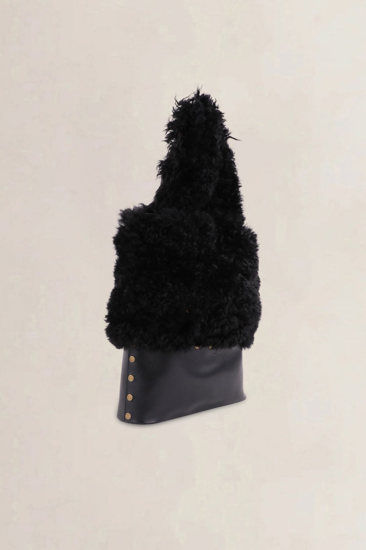 Sonia Rykiel Black Fur Shoulder Bag