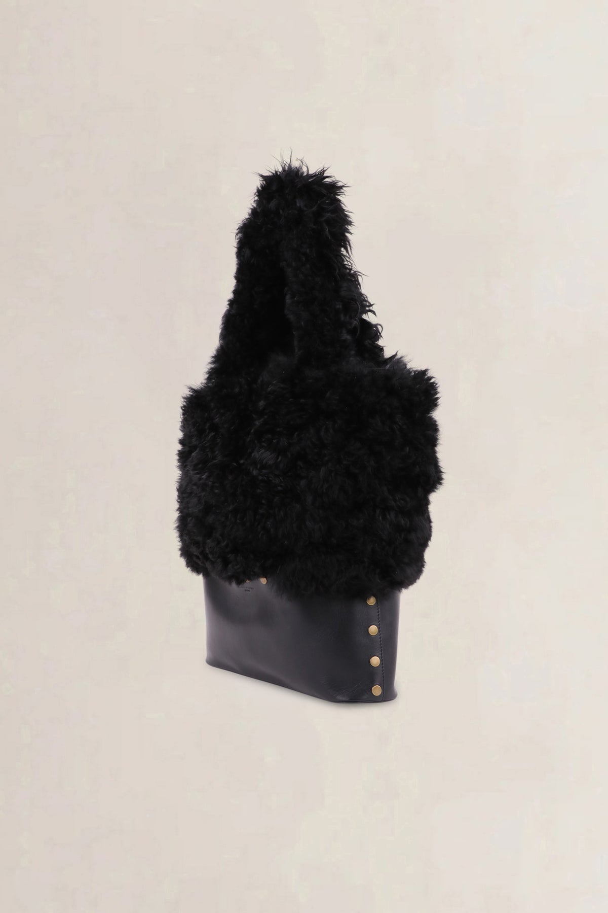 Sonia Rykiel Black Fur Shoulder Bag