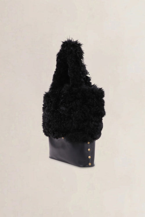 Sonia Rykiel Black Fur Shoulder Bag