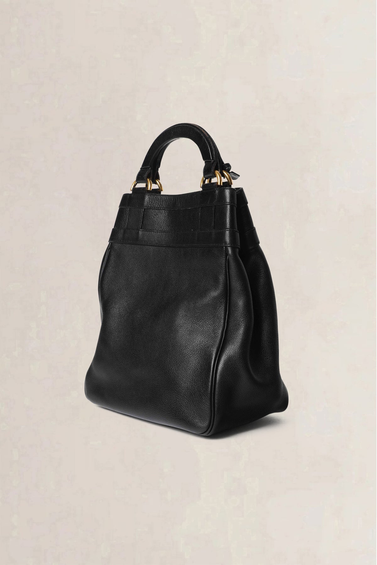 Delvaux Black Roseau Top Handle Bag