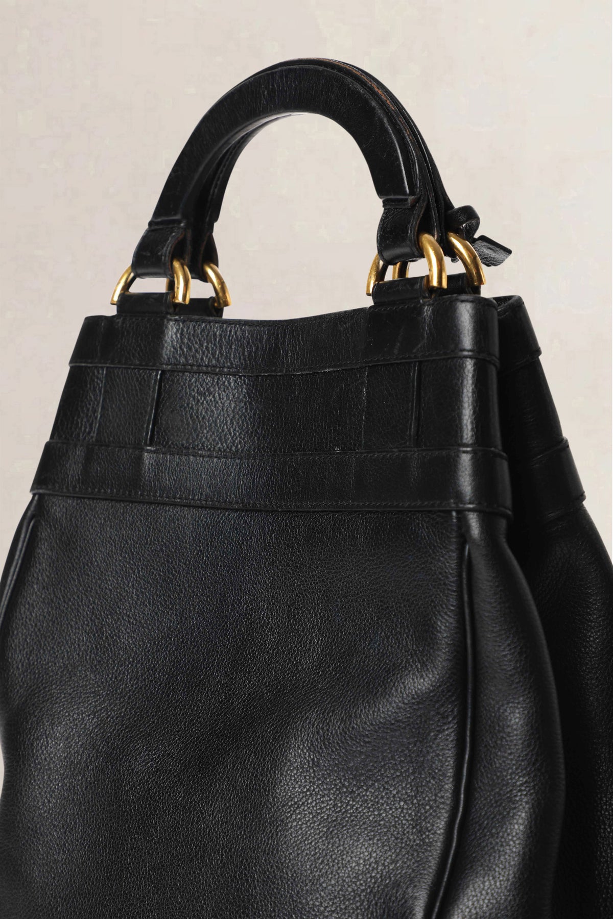 Delvaux Black Roseau Top Handle Bag