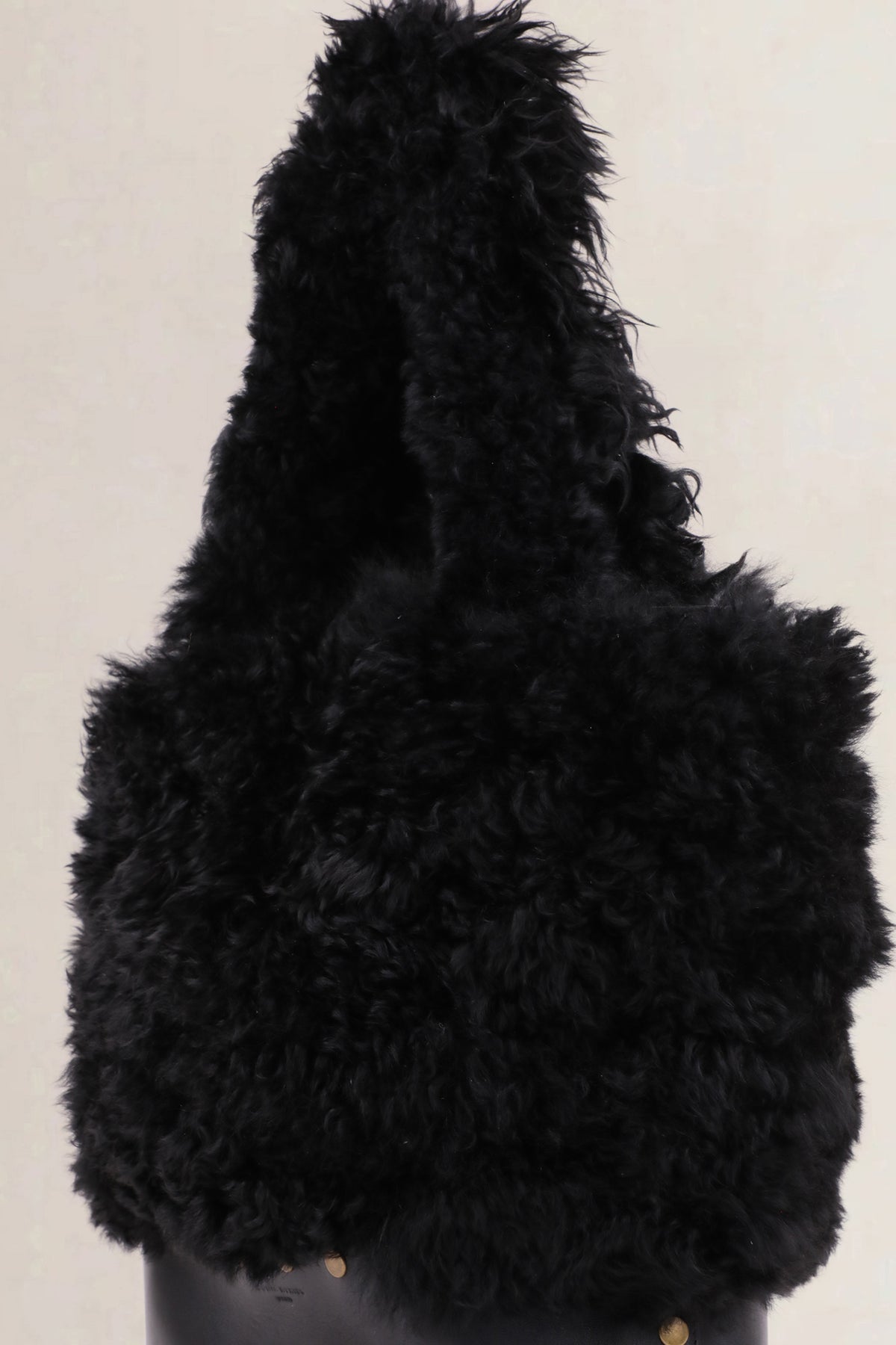 Sonia Rykiel Black Fur Shoulder Bag