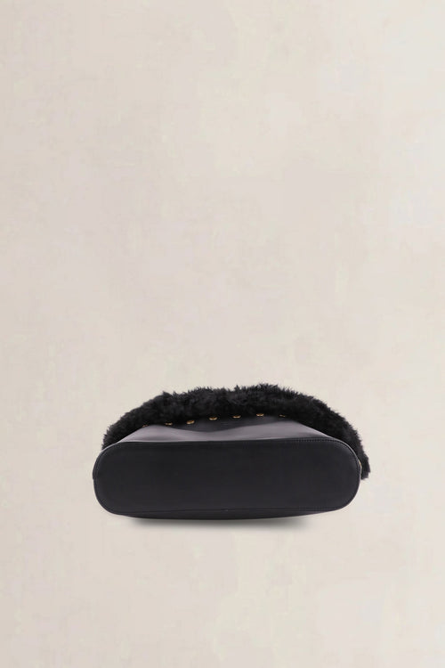 Sonia Rykiel Black Fur Shoulder Bag