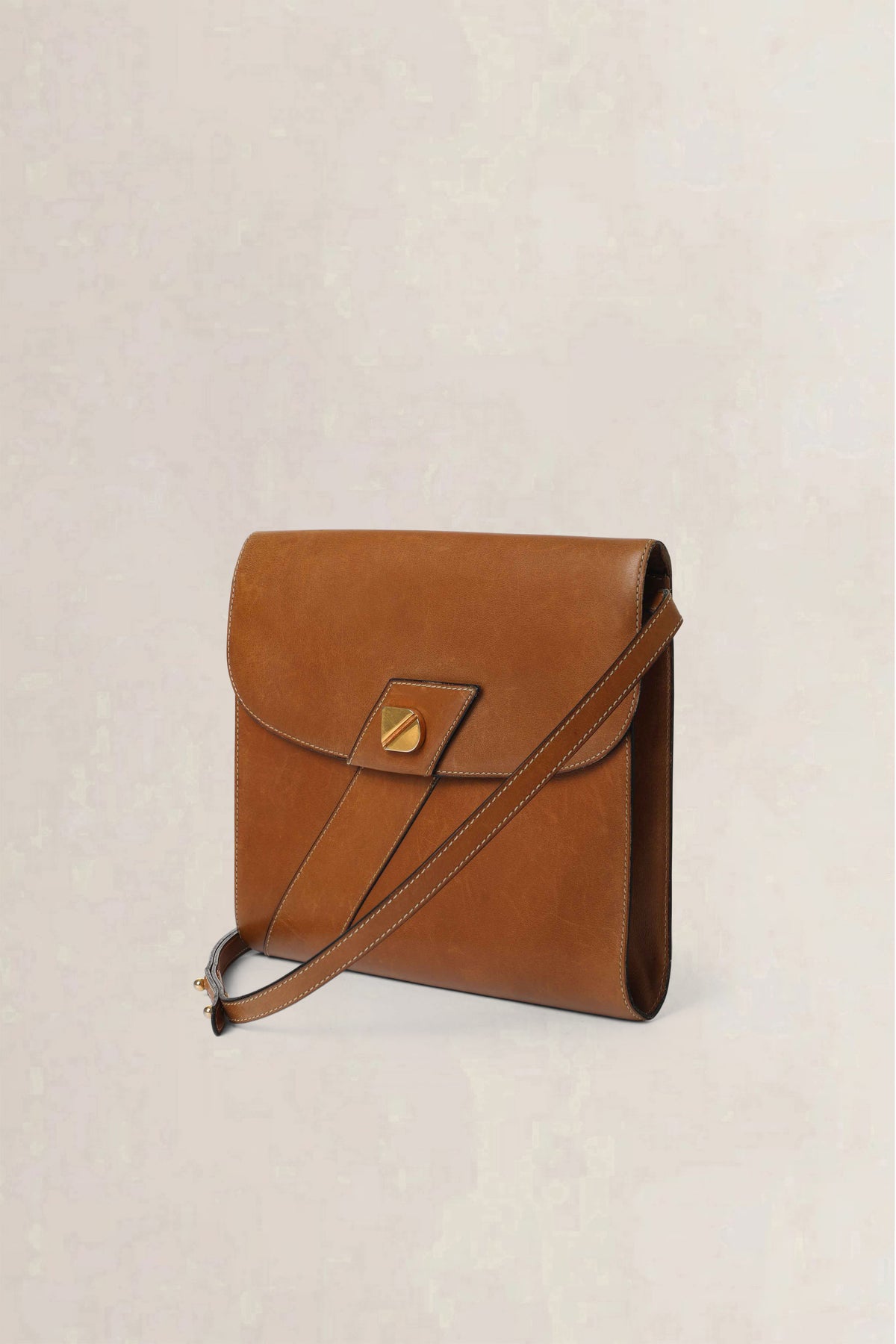 Delvaux Cognac Vintage Crossbody Bag