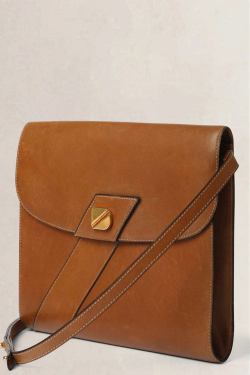 Delvaux Cognac Vintage Crossbody Bag