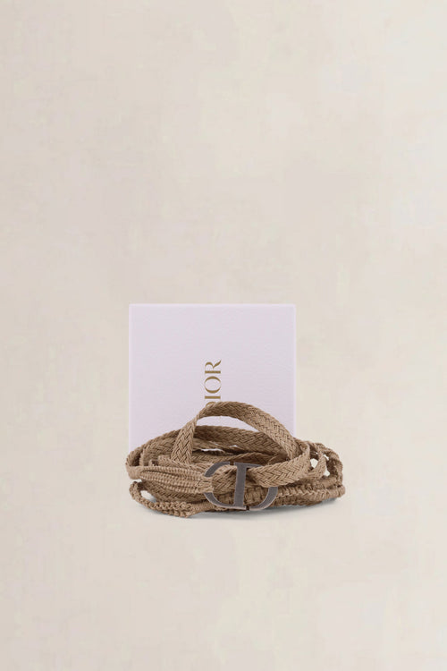 Christian Dior Raffia Wrap CD-Belt