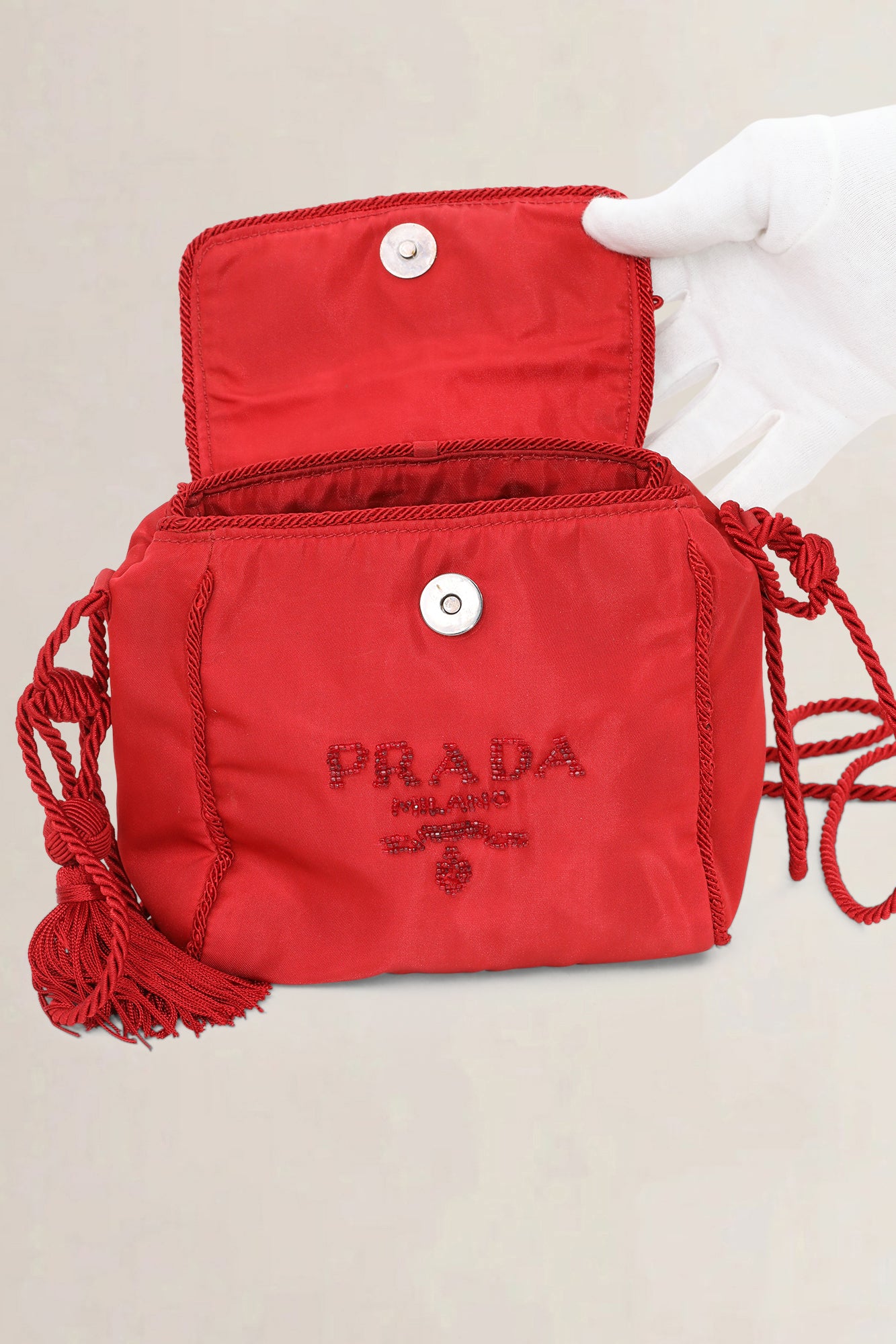 Prada Red Nylon Crossbody Bag