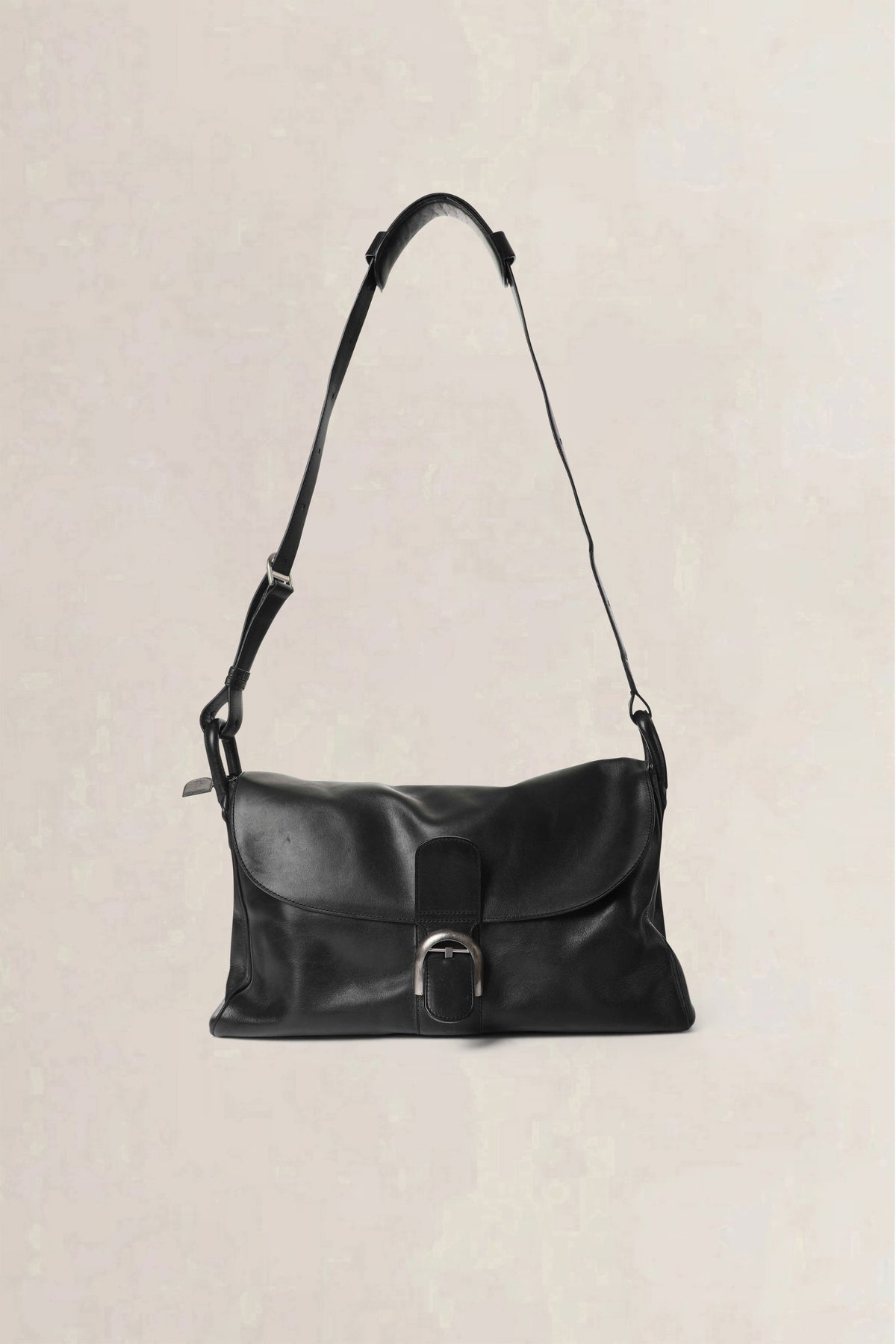 Delvaux Black Brillant Besace Bridon Crossbody Bag