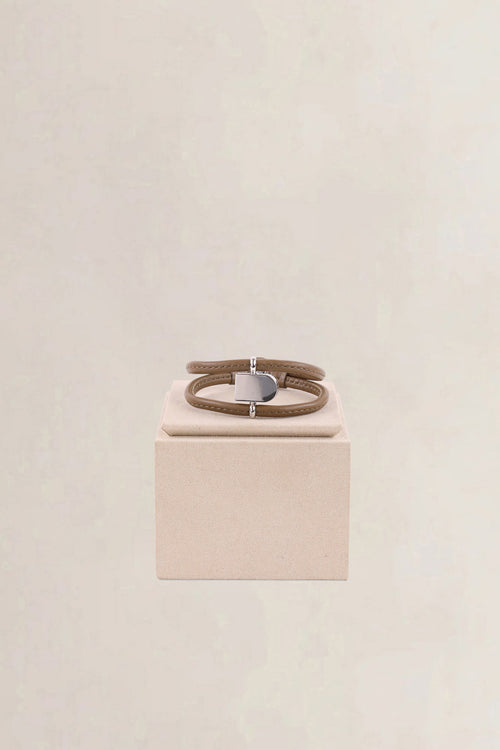 Delvaux Brown Double Strand D-Bracelet