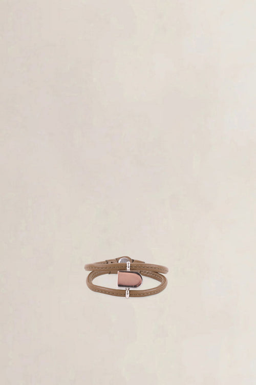 Delvaux Brown Double Strand D-Bracelet