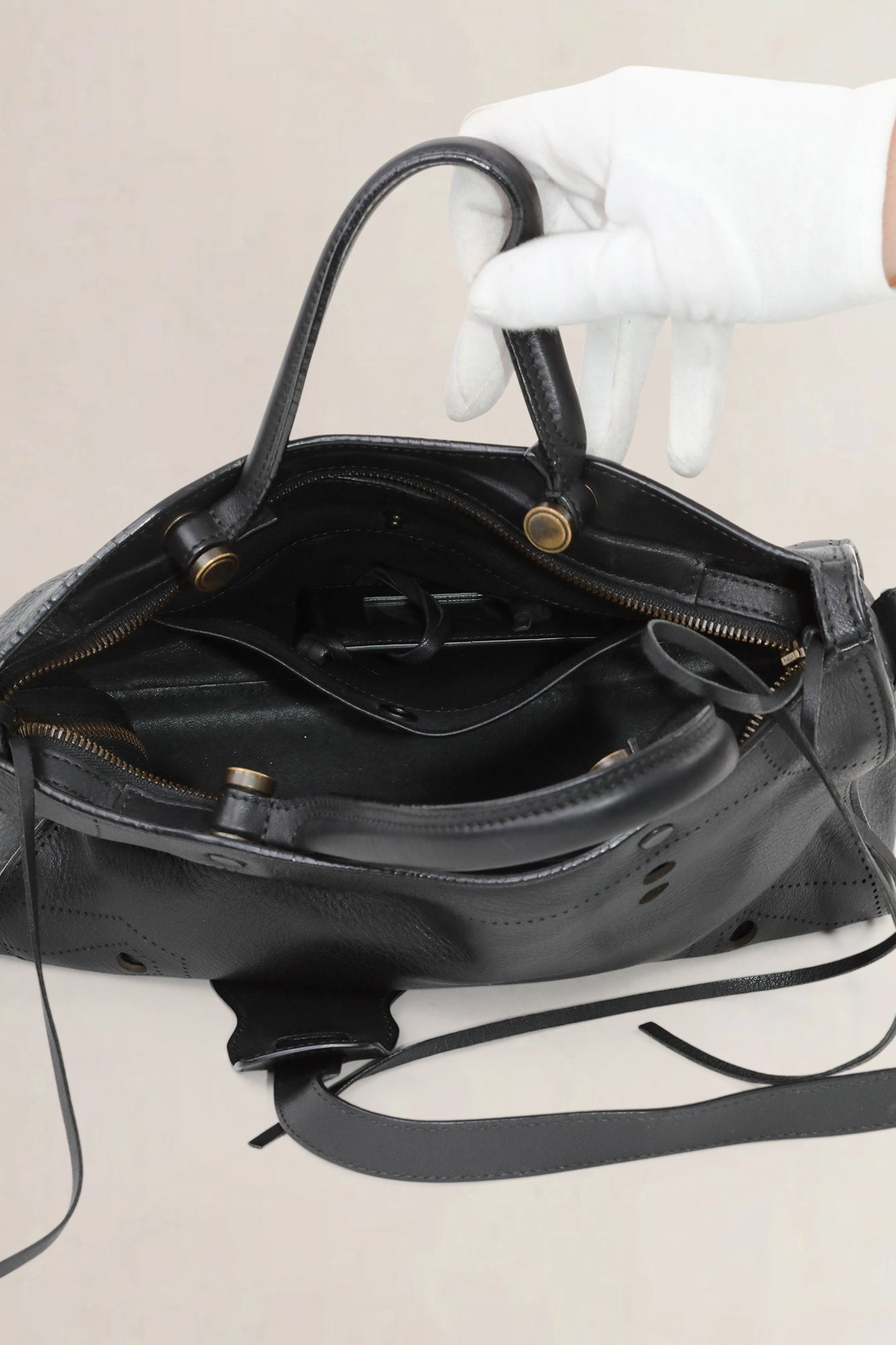 Balenciaga Blackout City Bag Crossbody Bag