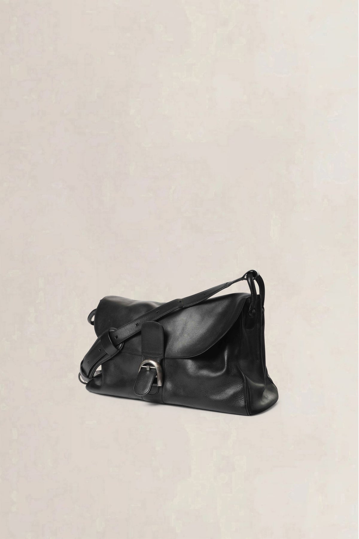 Delvaux Black Brillant Besace Bridon — vintage
