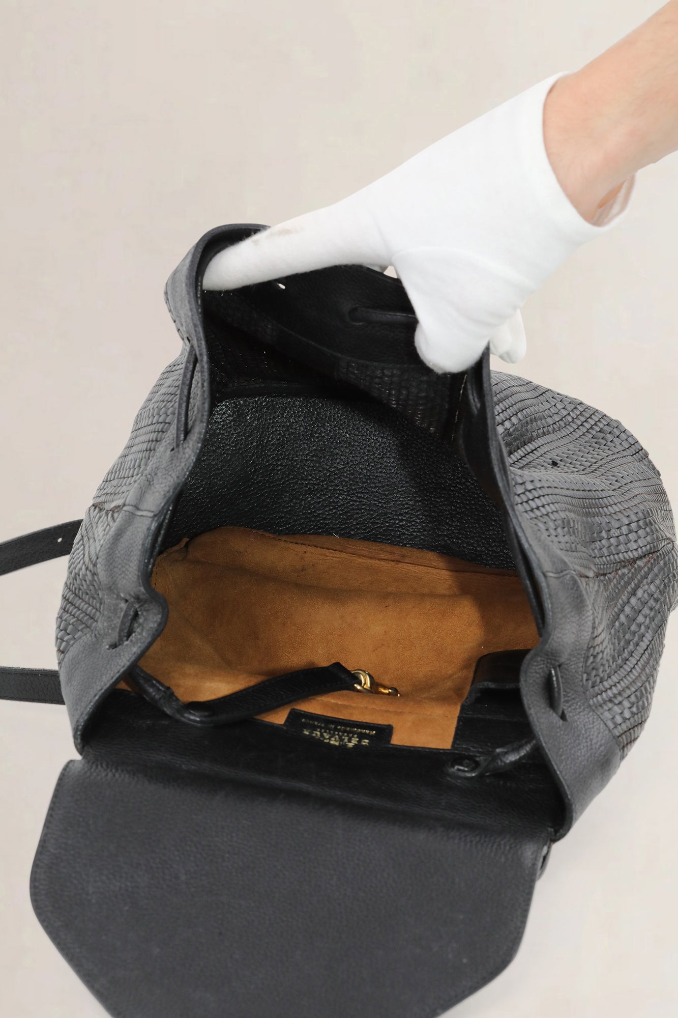 Delvaux Black Toile De Cuir Soleil Backpack