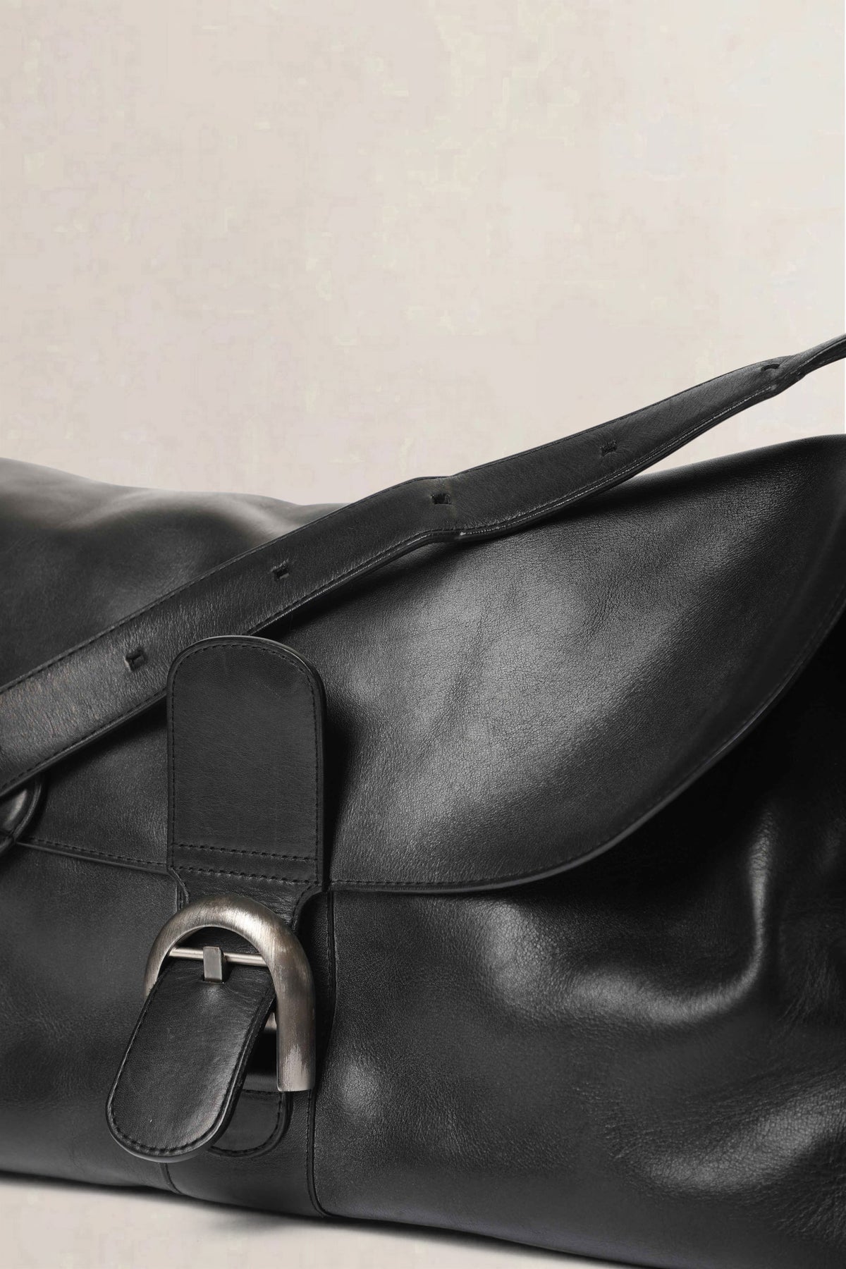 Delvaux Black Brillant Besace Bridon Crossbody Bag