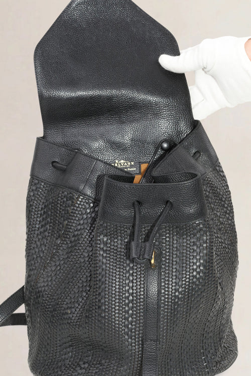 Delvaux Black Toile De Cuir Soleil Backpack