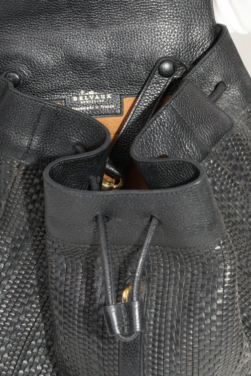 Delvaux Black Toile De Cuir Soleil Backpack