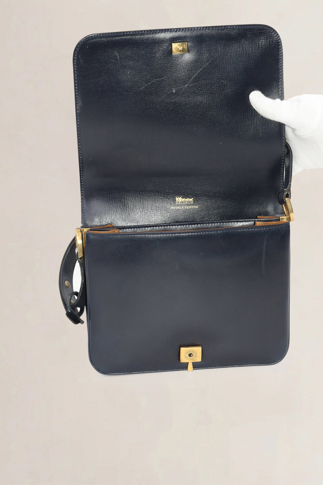 Delvaux Blue Vintage Shoulder Bag
