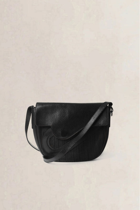 Delvaux Black Vintage Toile de Cuir Crossbody Bag