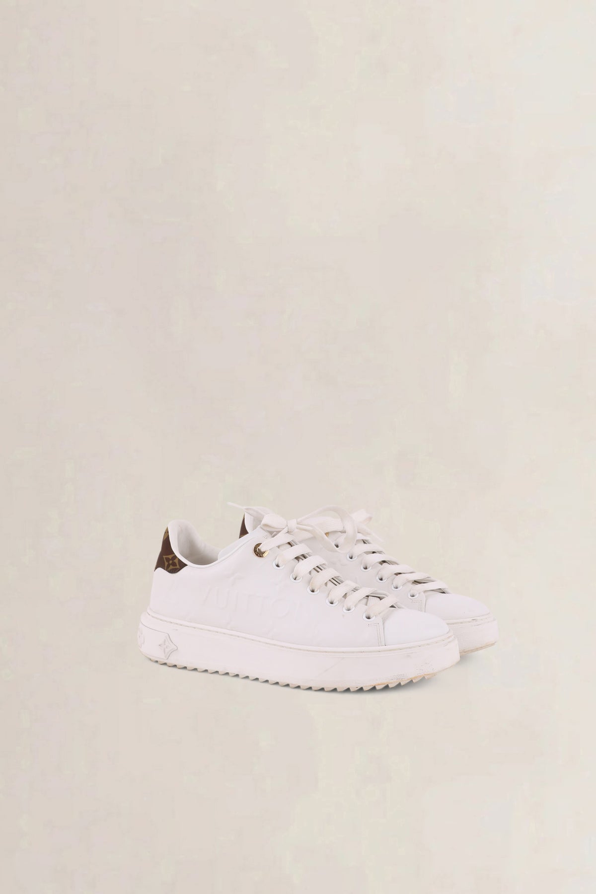 Louis Vuitton White Time Out Monogram Sneakers