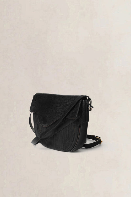 Delvaux Black Vintage Toile de Cuir Crossbody Bag