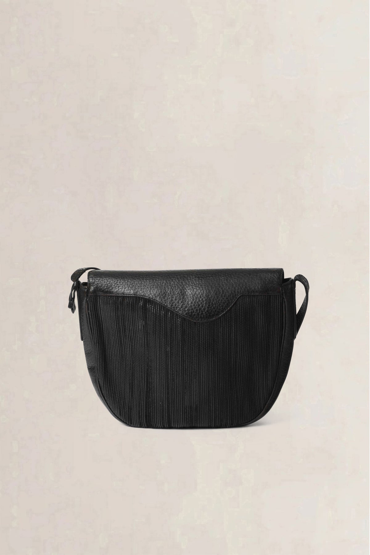 Delvaux Black Vintage Toile de Cuir Crossbody Bag