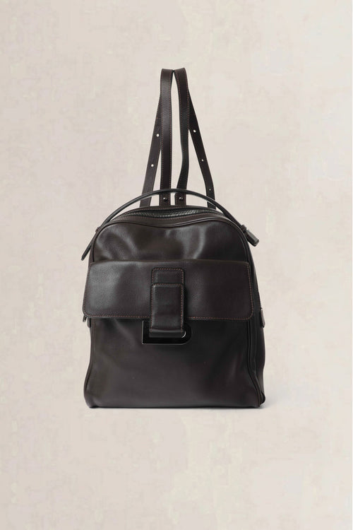 Delvaux Brown Onde Canter Café