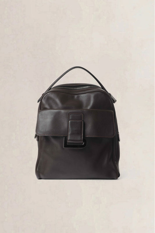 Delvaux Brown Onde Canter Café