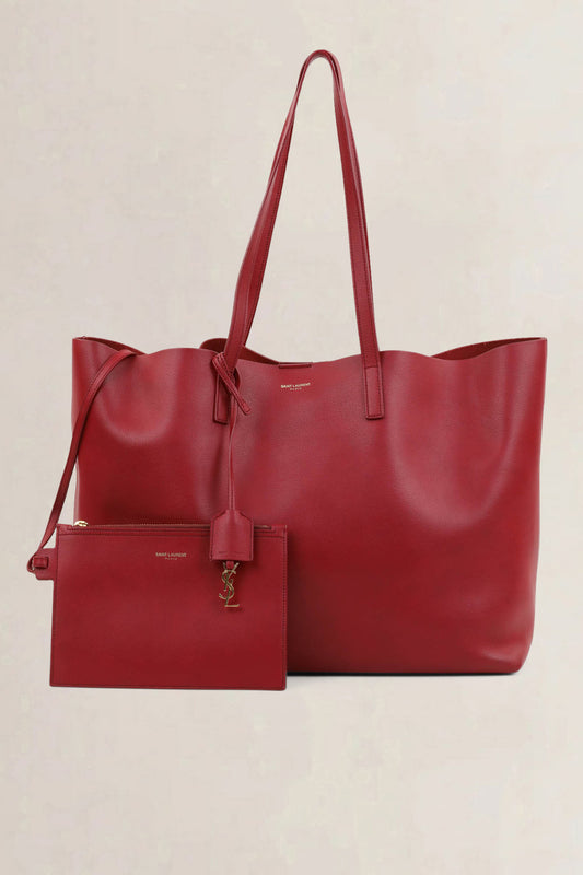 Saint Laurent Red Shopping Tote