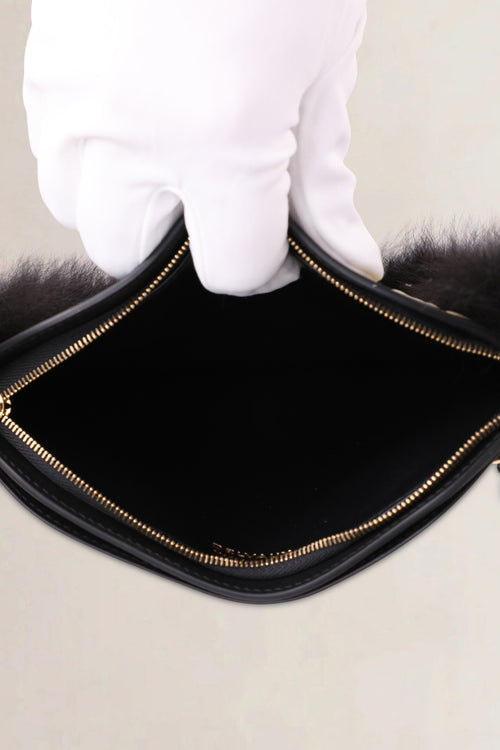 Delvaux Black Winter Rhapsody Cortina Cover Box Calf Pochette