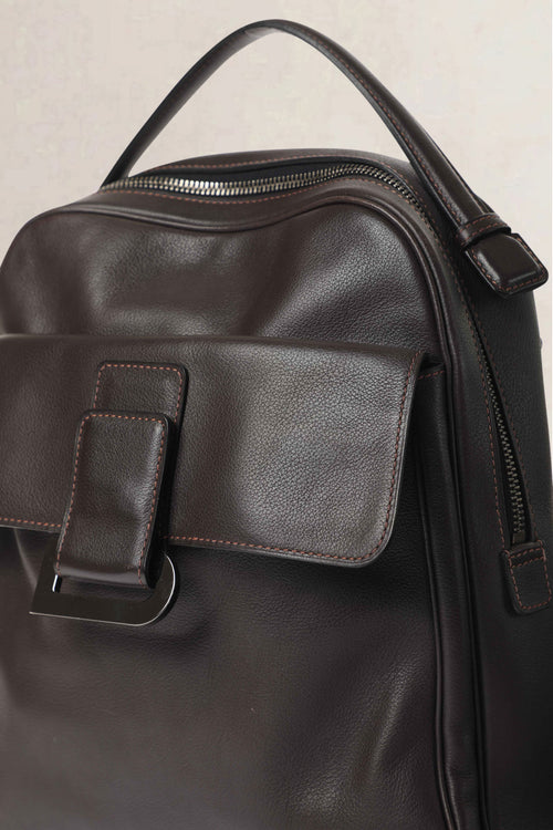 Delvaux Brown Onde Canter Café
