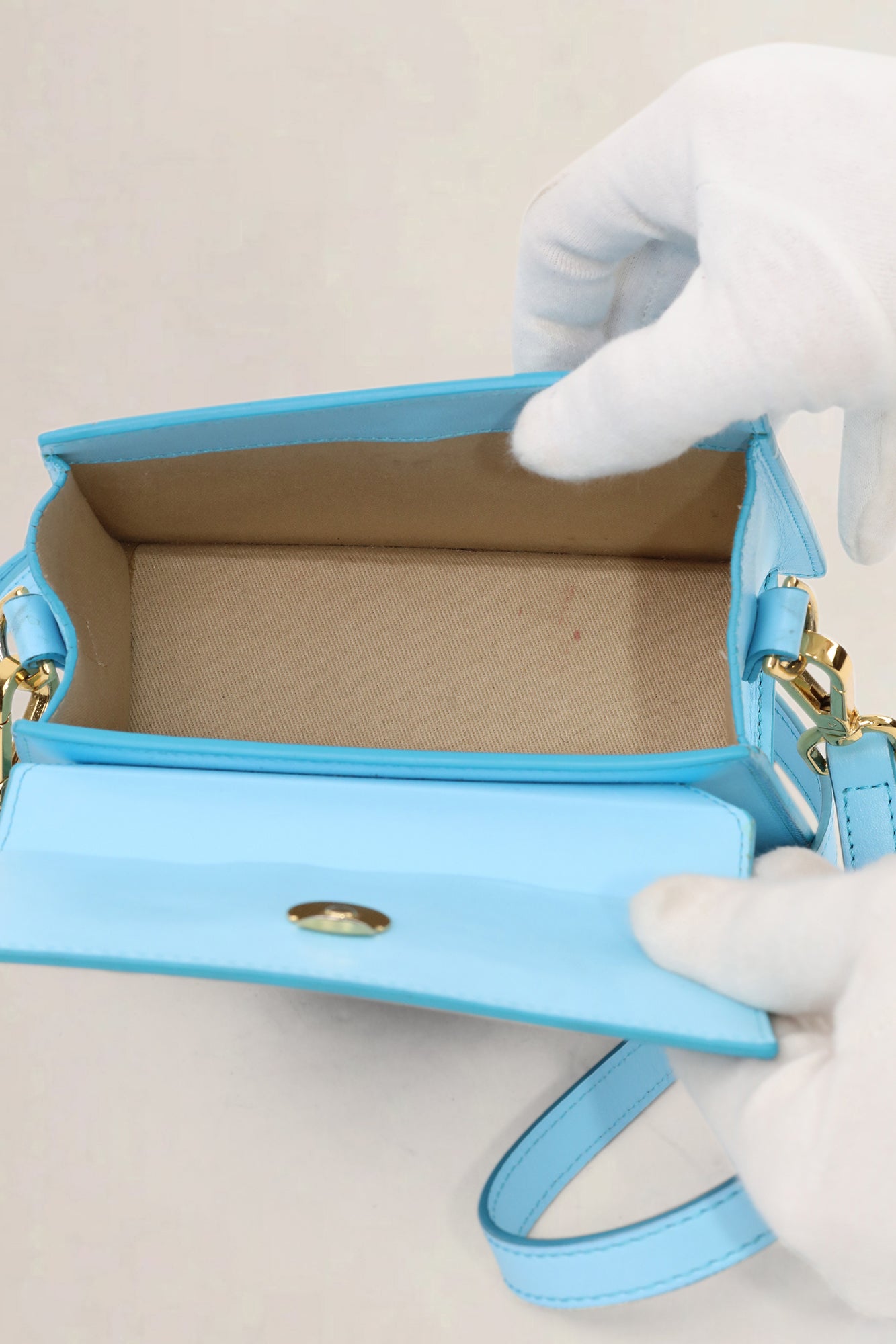 Jacquemus Blue Le Chiquito Noeud Moyen Crossbody Bag