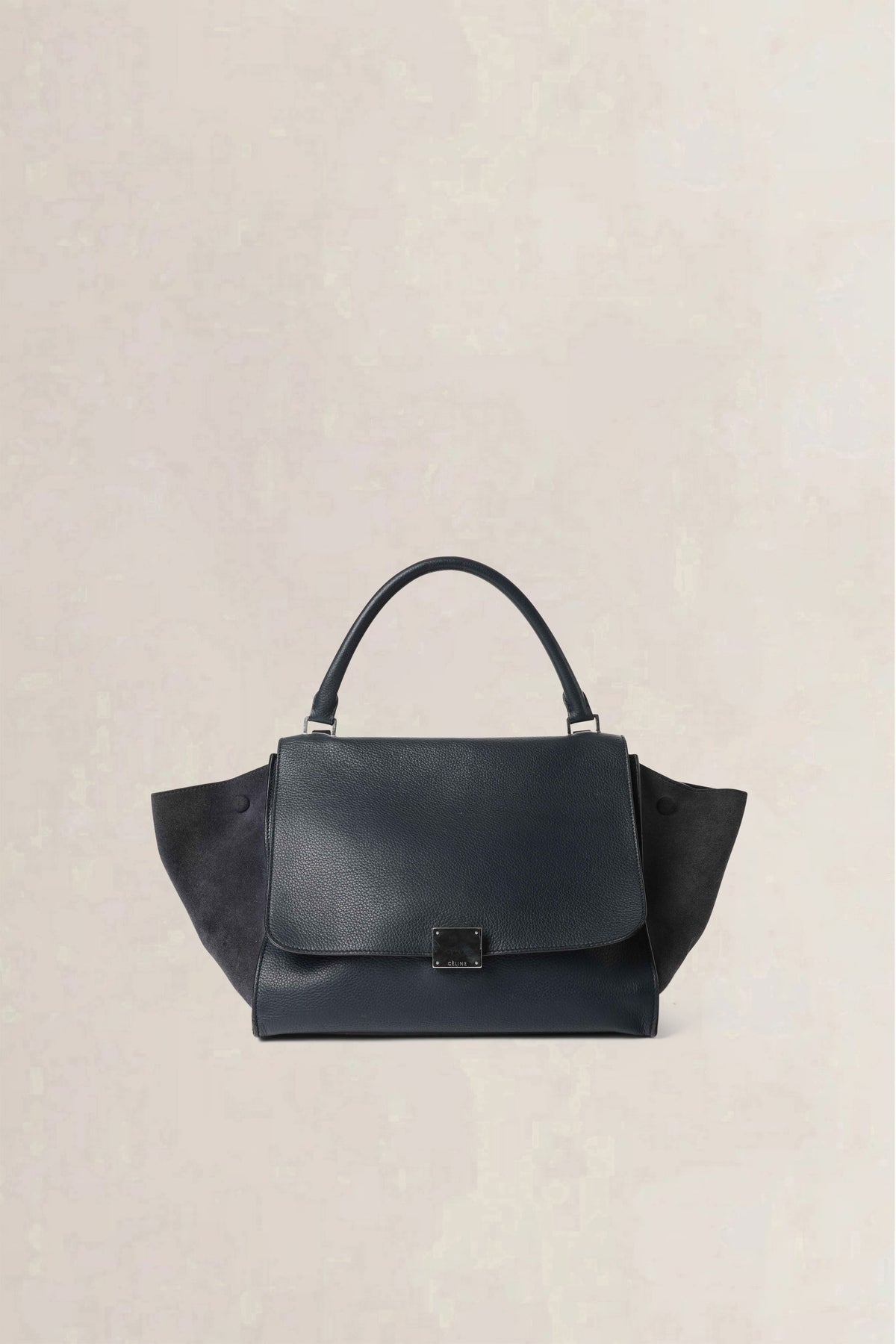 Celine Dark Blue Trapeze Medium Crossbody Bag