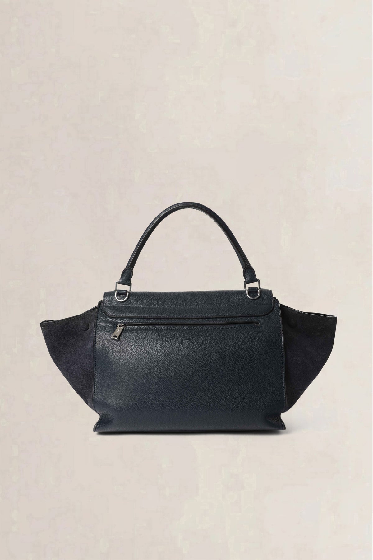 Celine Dark Blue Trapeze Medium Crossbody Bag