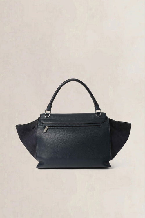 Celine Dark Blue Trapeze Medium Crossbody Bag