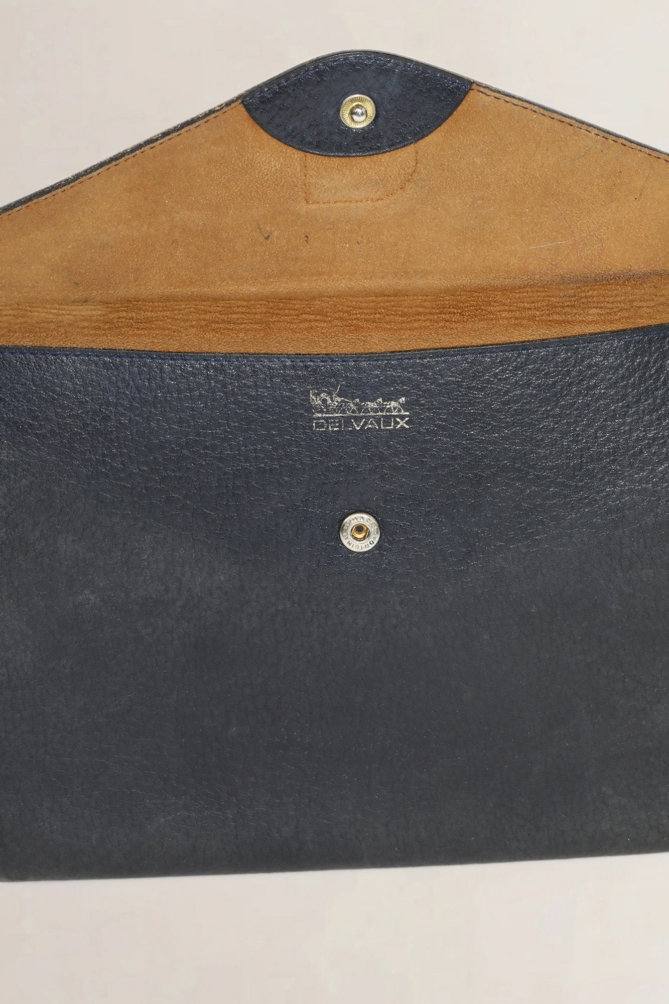 Delvaux Blue Leather Clutch