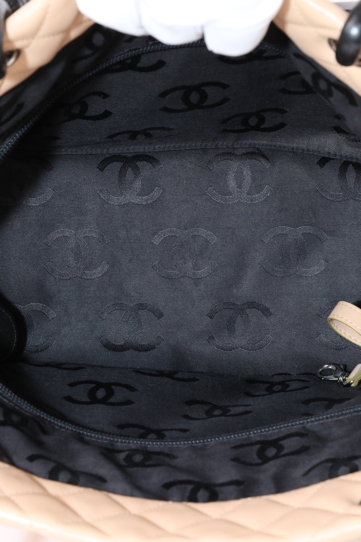 Chanel Beige Ligne Cambon Large Shoulder Bag