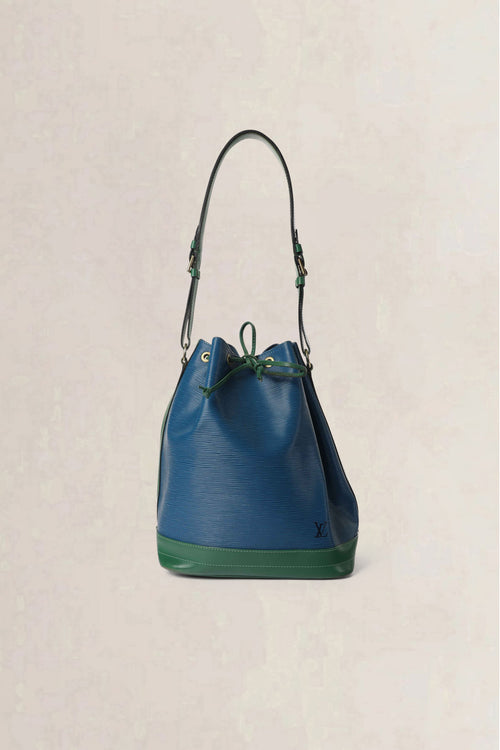 Louis Vuitton Blue & Green Noé Epi Shoulder Bag Set
