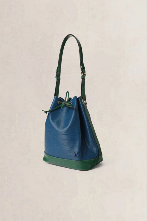 Louis Vuitton Blue & Green Noé Epi Shoulder Bag Set