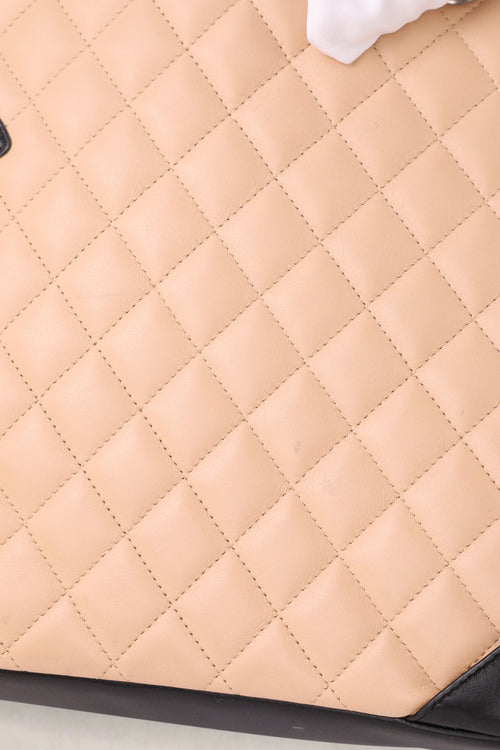 Chanel Beige Ligne Cambon Large Shoulder Bag