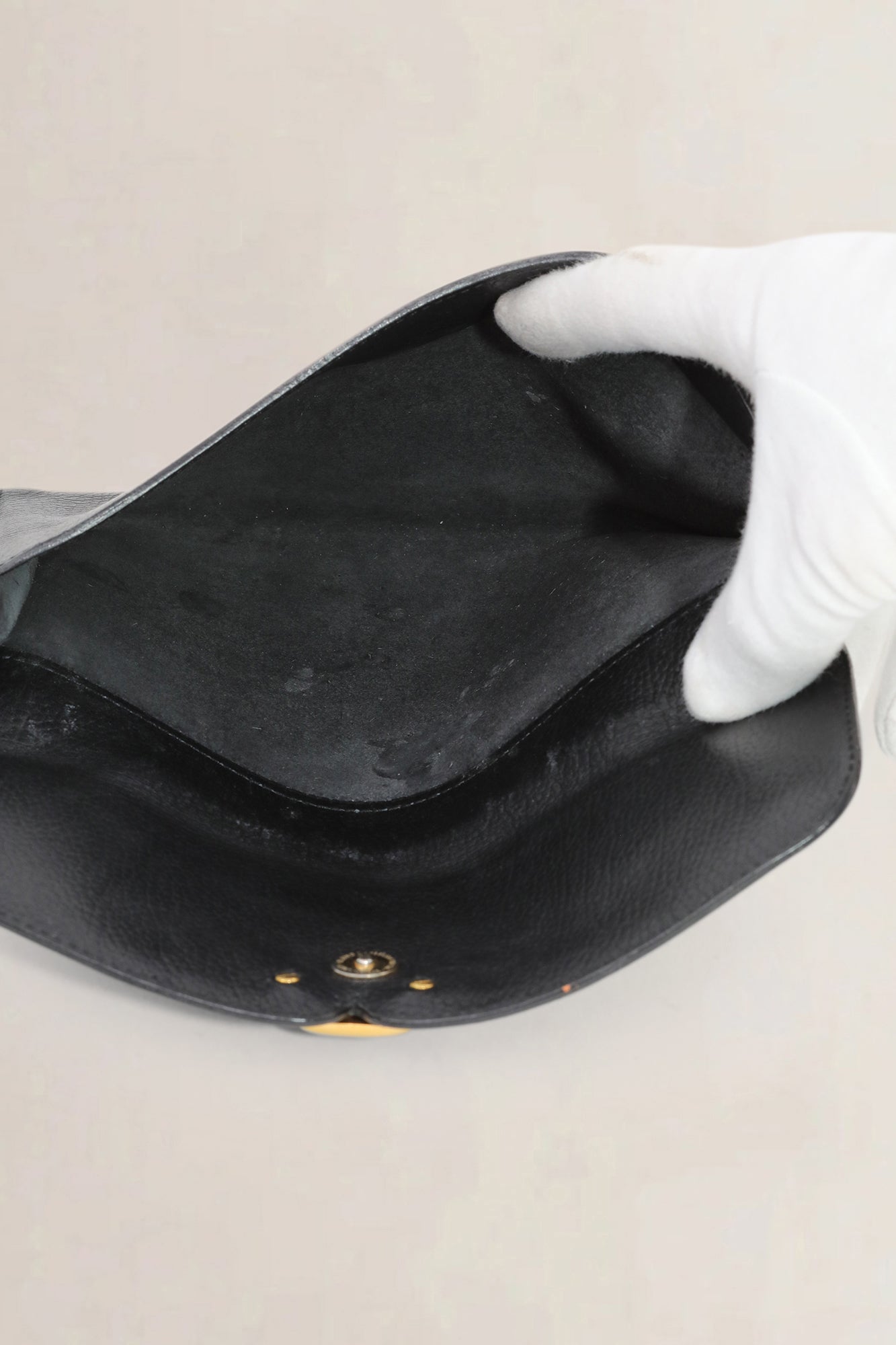 Delvaux Black Leather Clutch